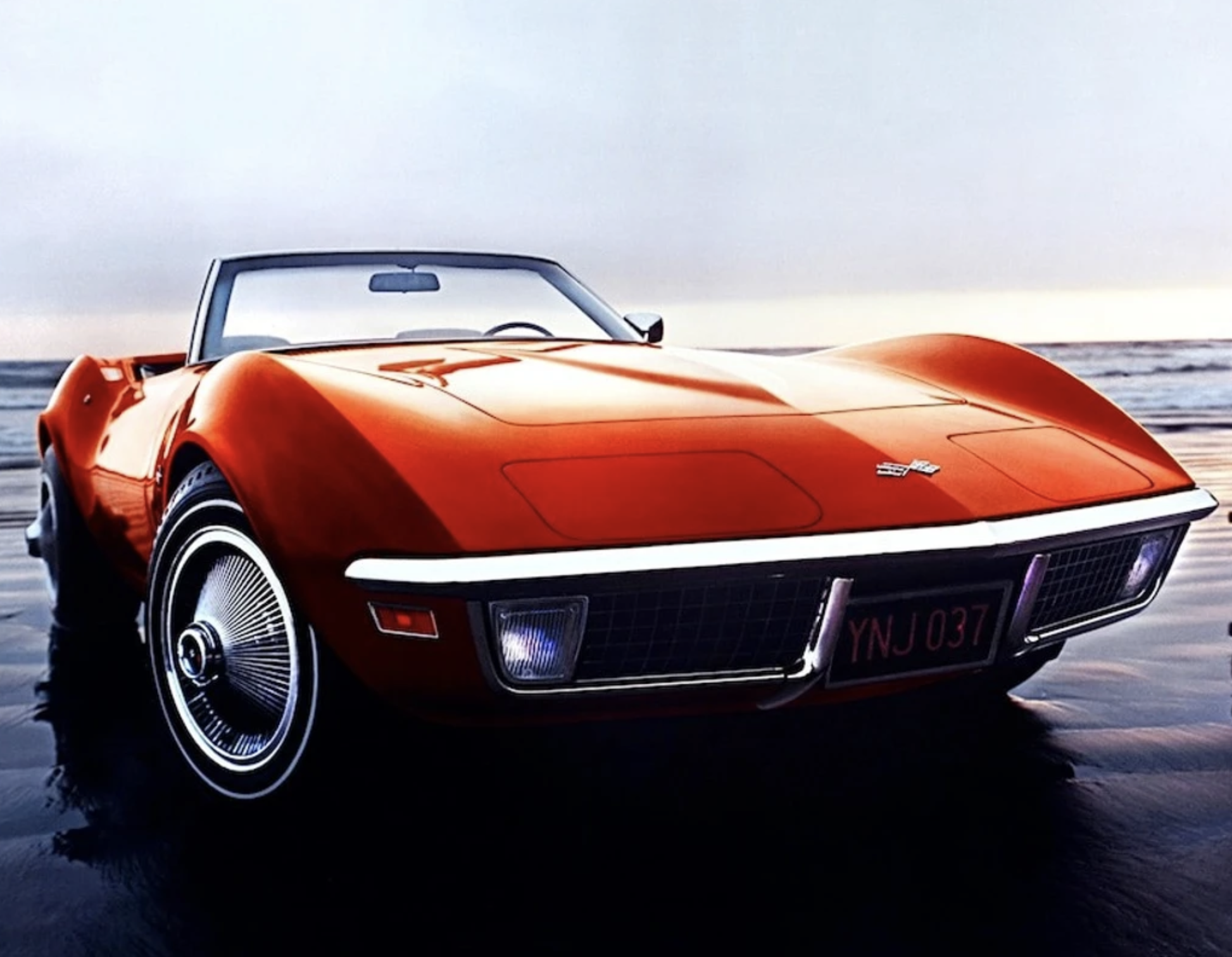 picture of red C3 Corvette