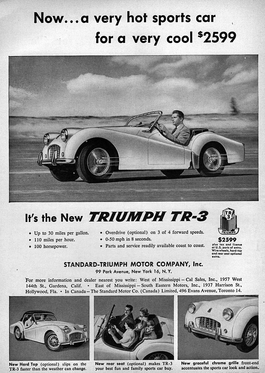 triumph tr-3 info sheet