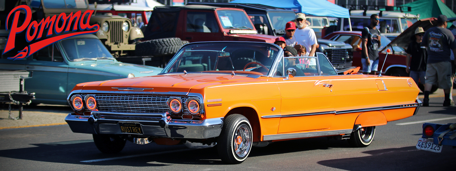 convertible classic car at the swap meet